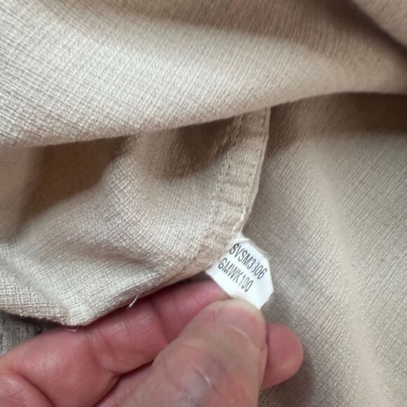 Island Republic Silk Blend Shirt XXL Beige Short Sleeve 55% Silk Button Up - Picture 5 of 7